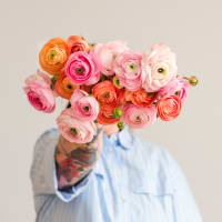 With Heart: Every Mother Counts Ranunculus - 20 stems! view 3
