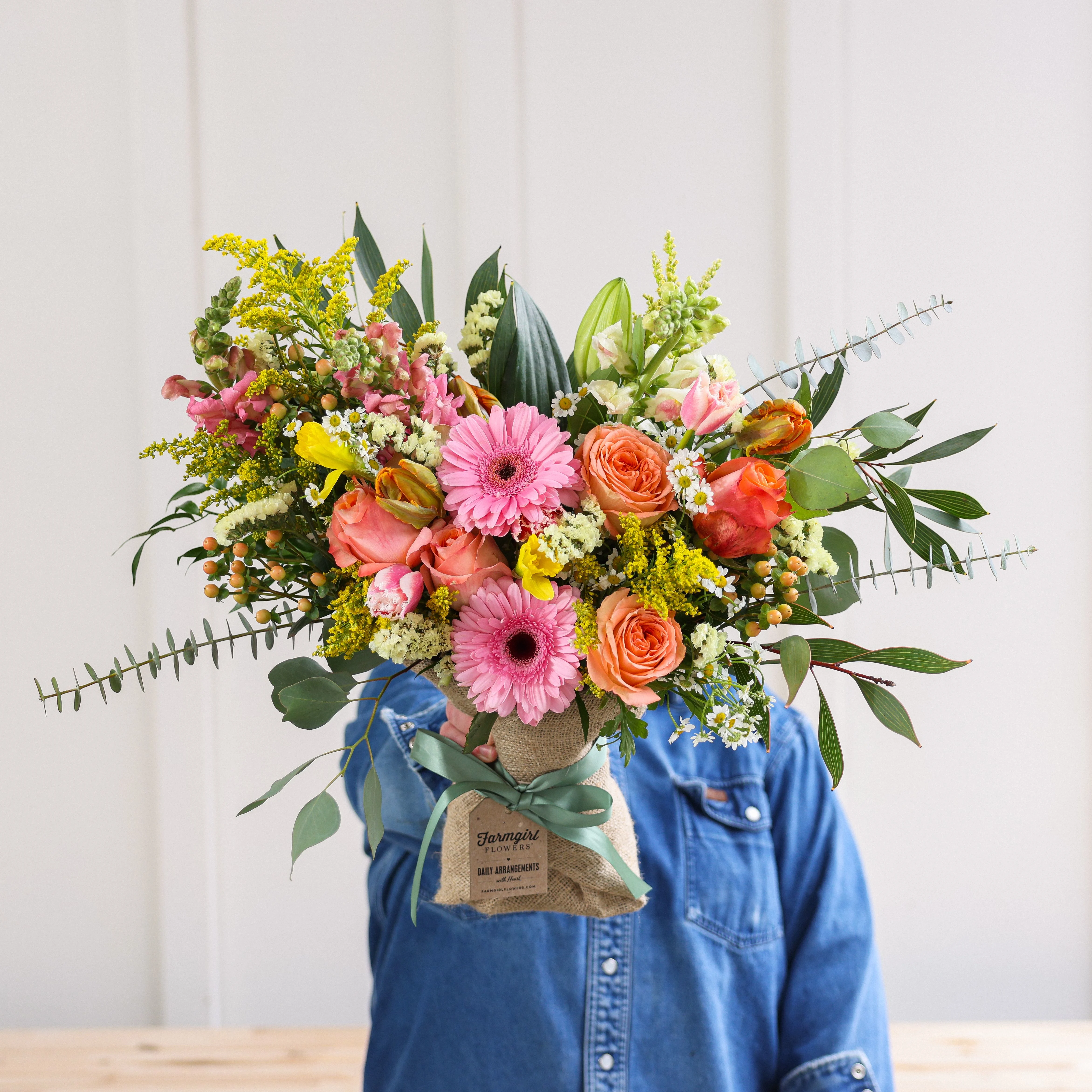 Just Right Burlap Wrapped Bouquet