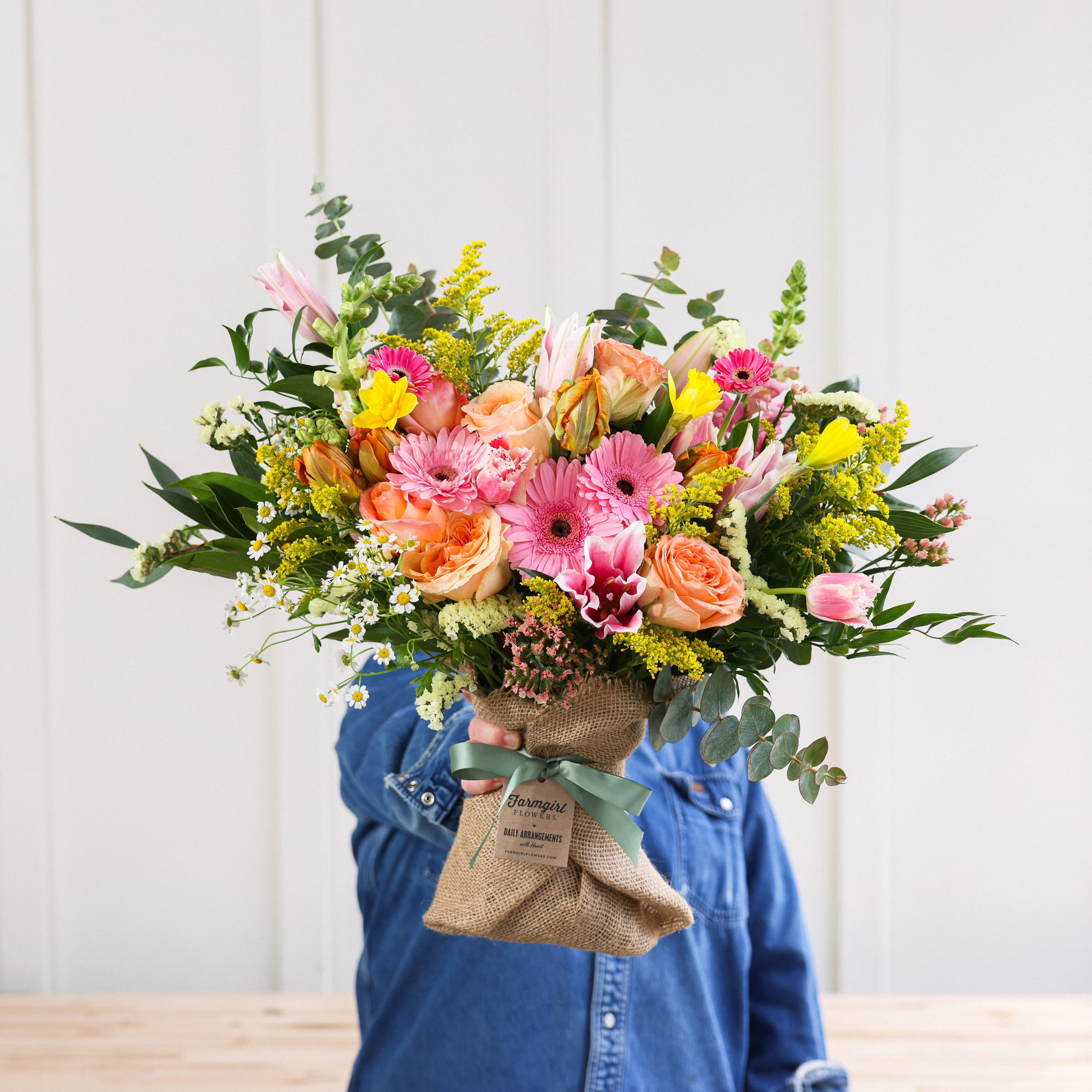 Big Love Burlap Wrapped Bouquet