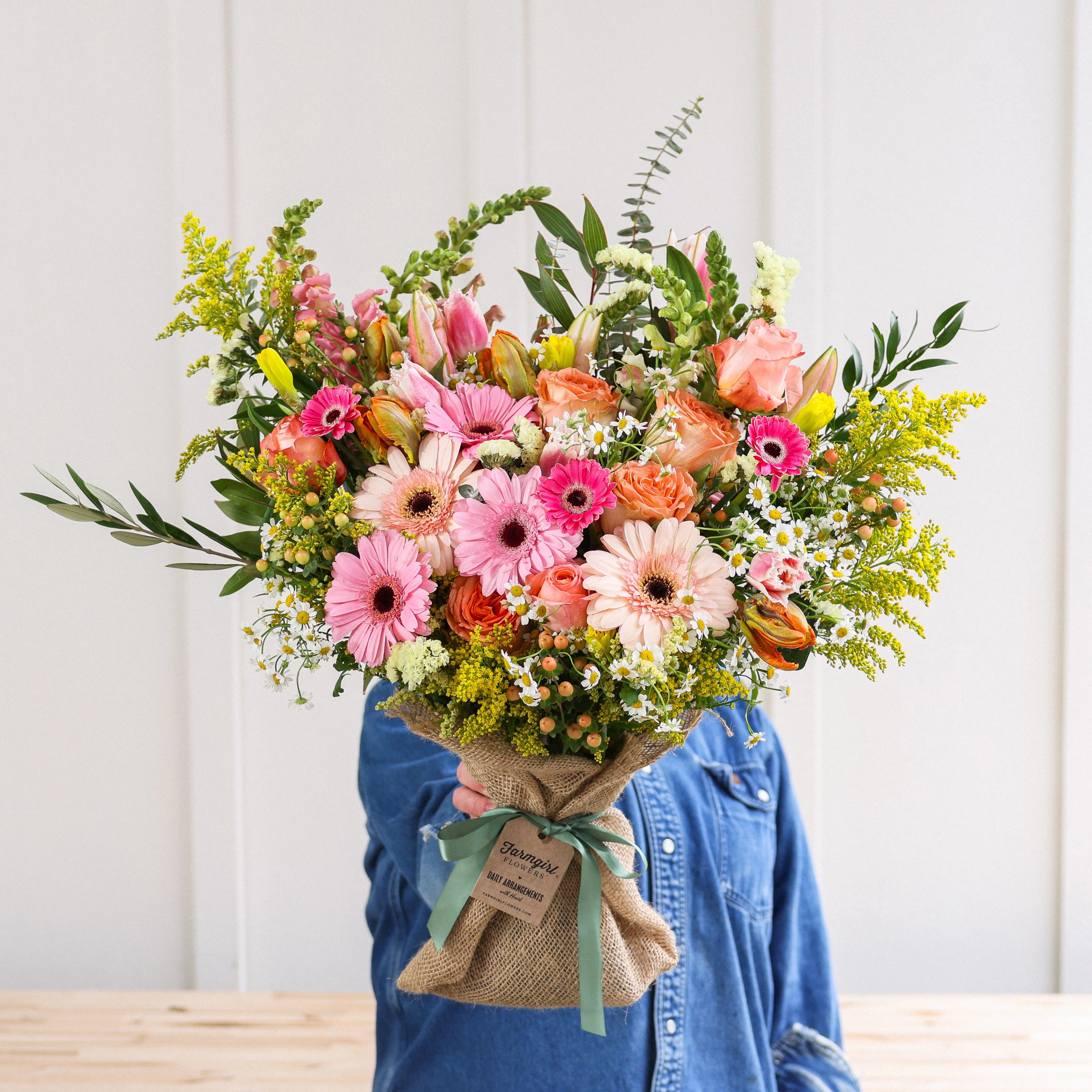 Fancy Pants XL Burlap Wrapped Bouquet