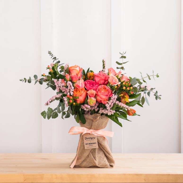 The Fun Size Burlap Wrapped Bouquet