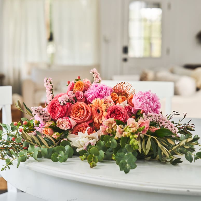 Big Love Burlap Wrapped Bouquet with Peonies!