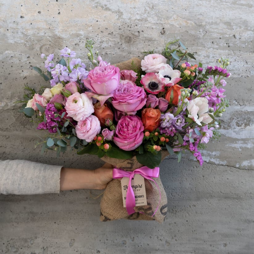 Burlap Wrapped Bouquets