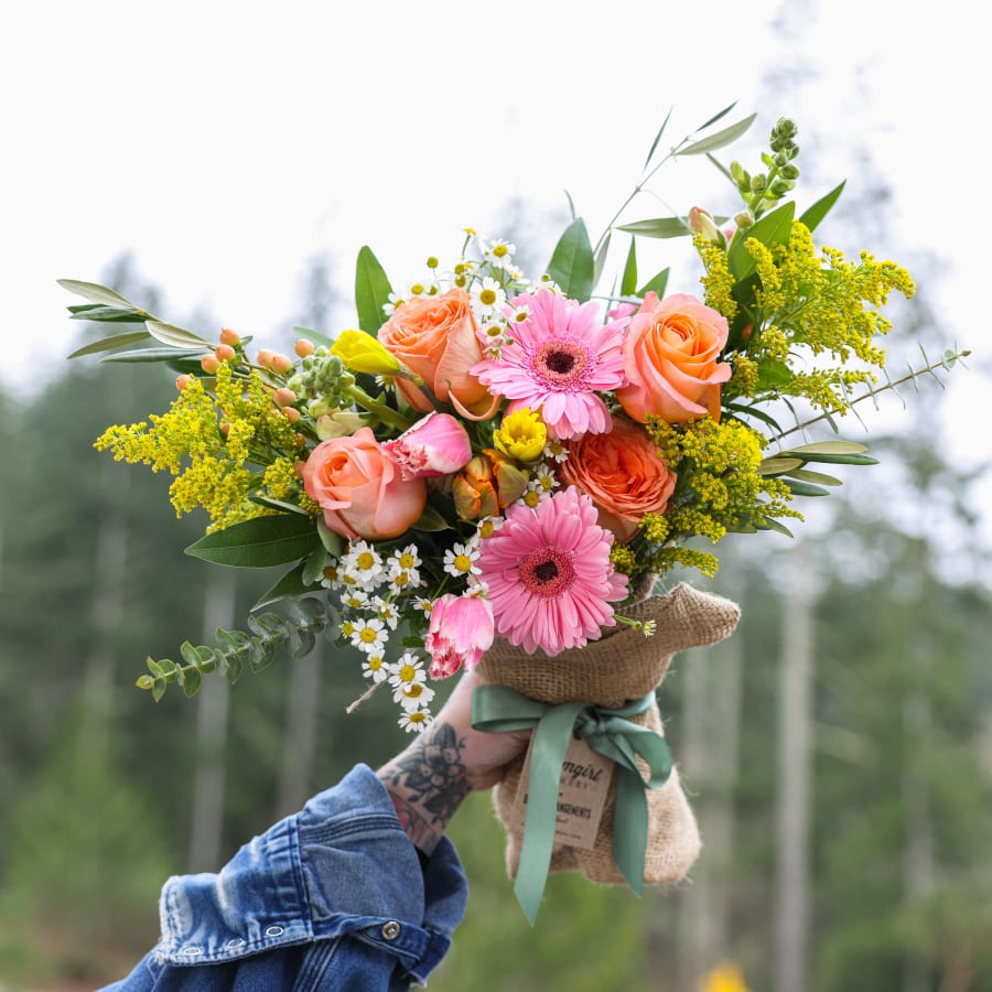 Fun Size Burlap Wrapped Bouquet