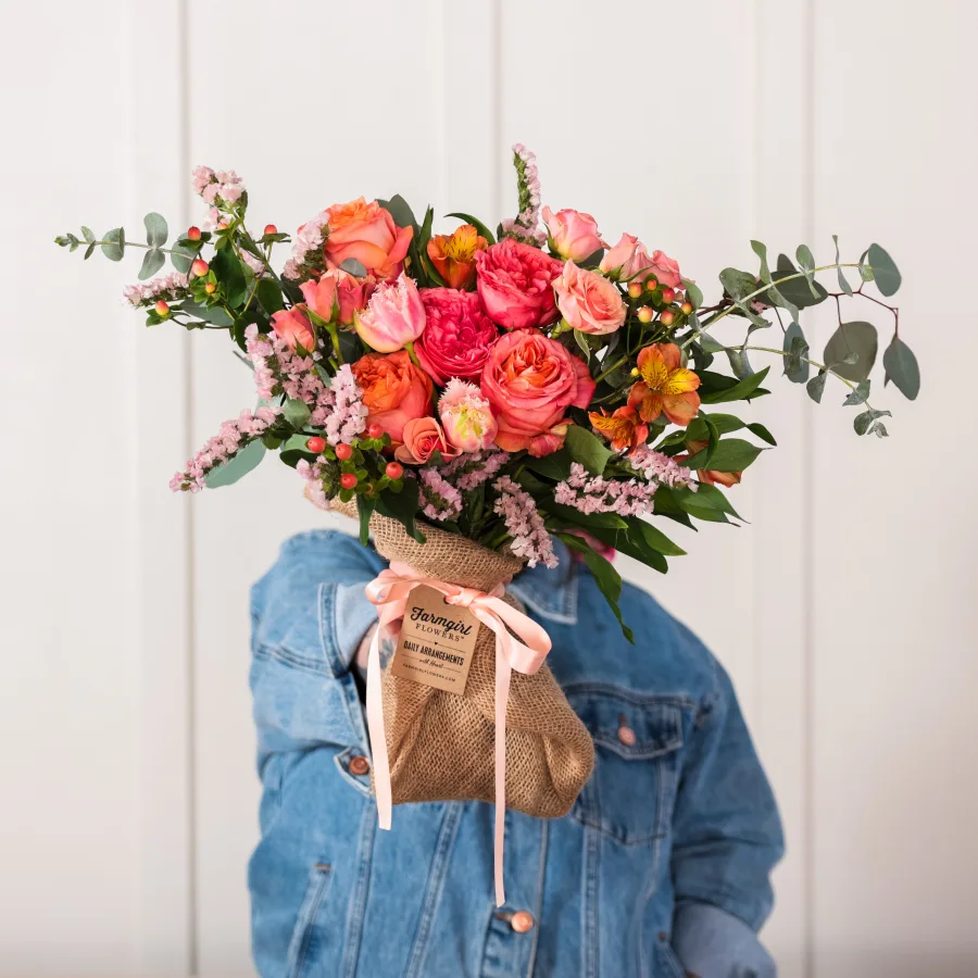 The Fun Size Burlap Wrapped Bouquet