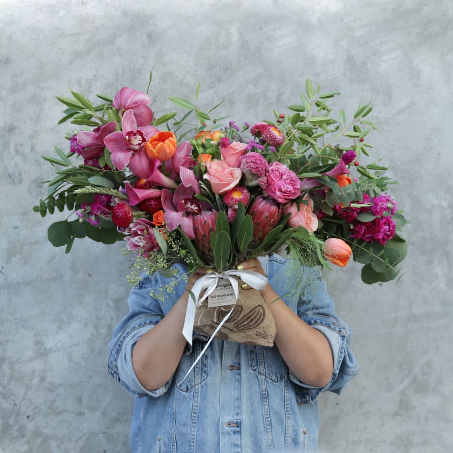 Big Love Burlap Wrapped Bouquet
