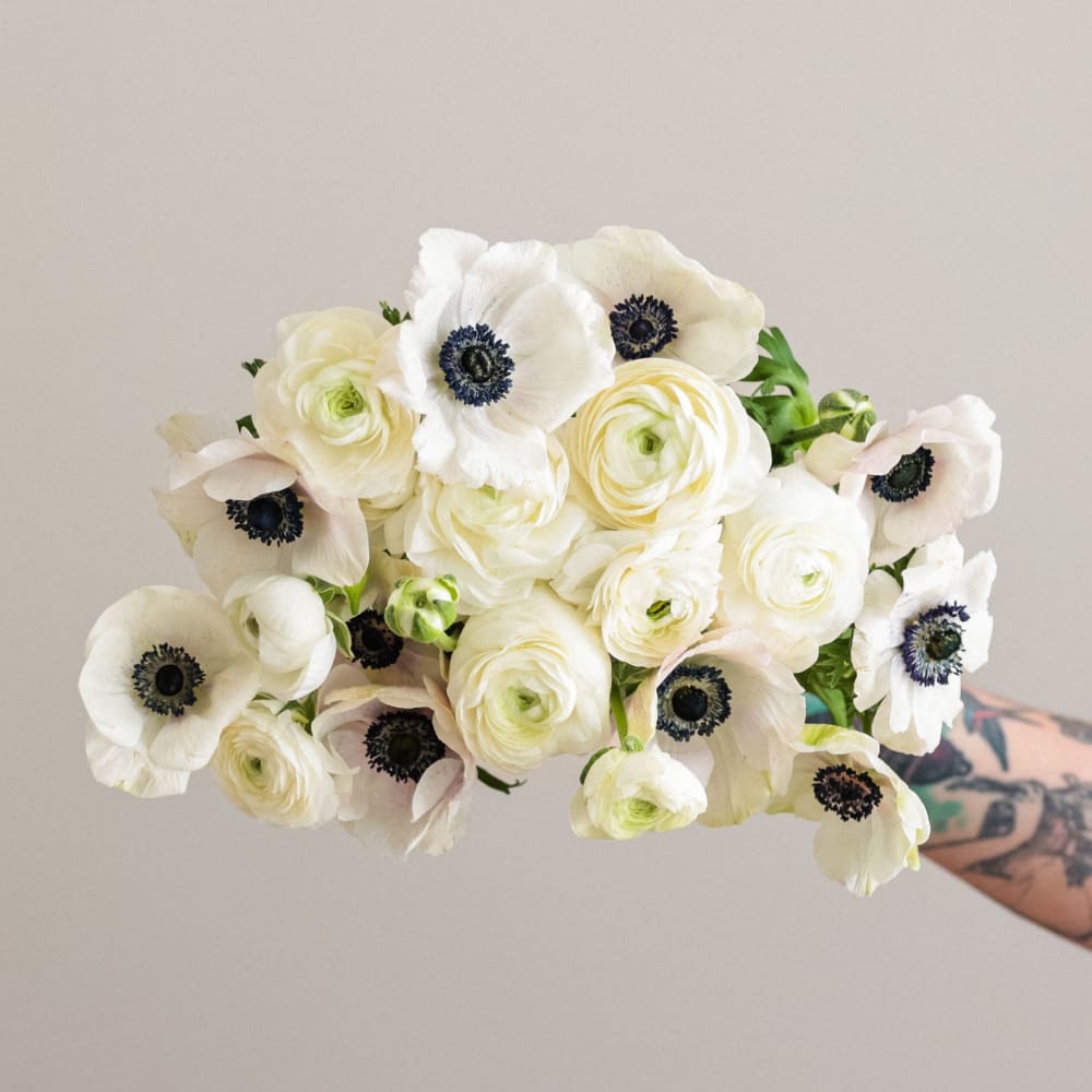 White Anemone & Ranunculus Bouquet