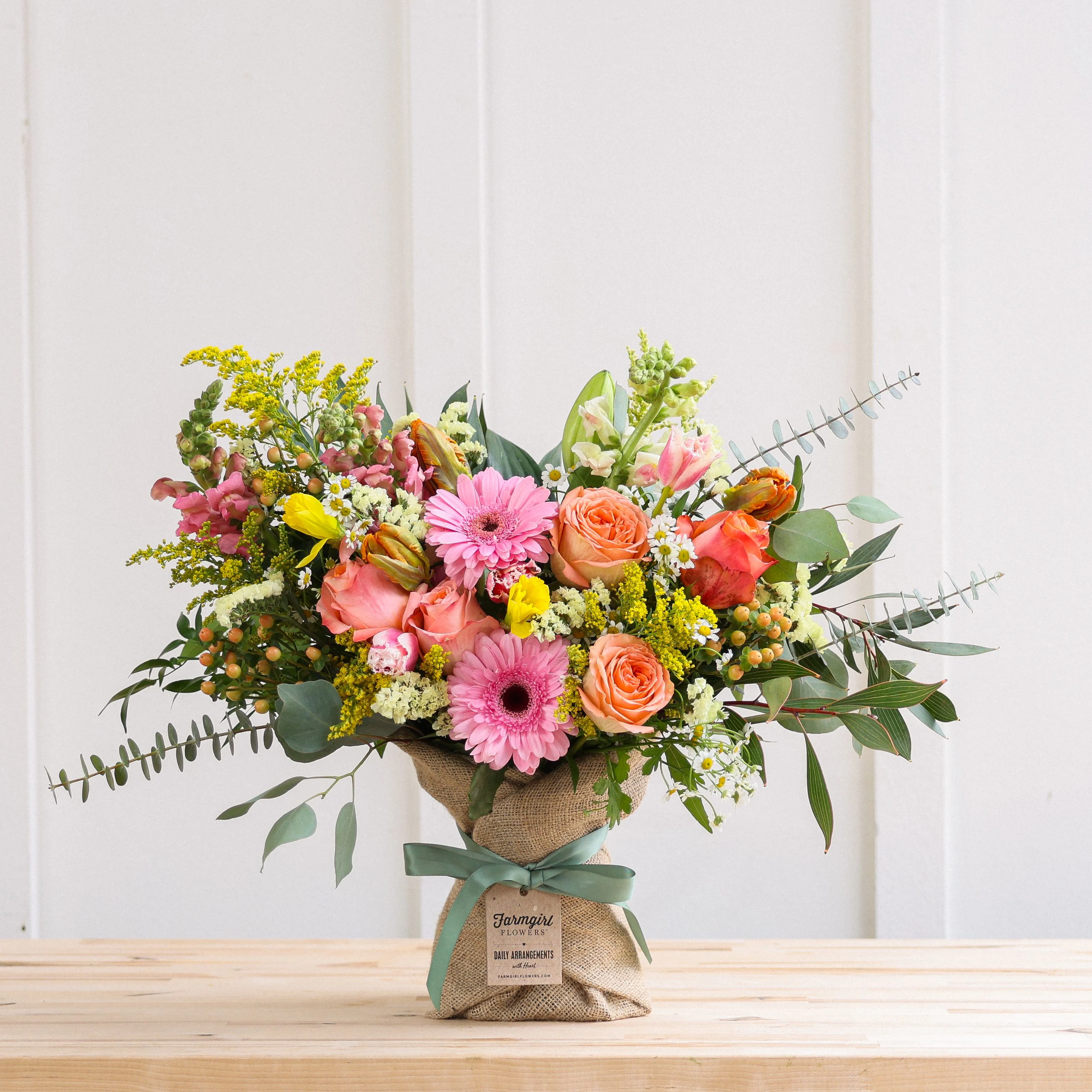 Just Right Burlap Wrapped Bouquet