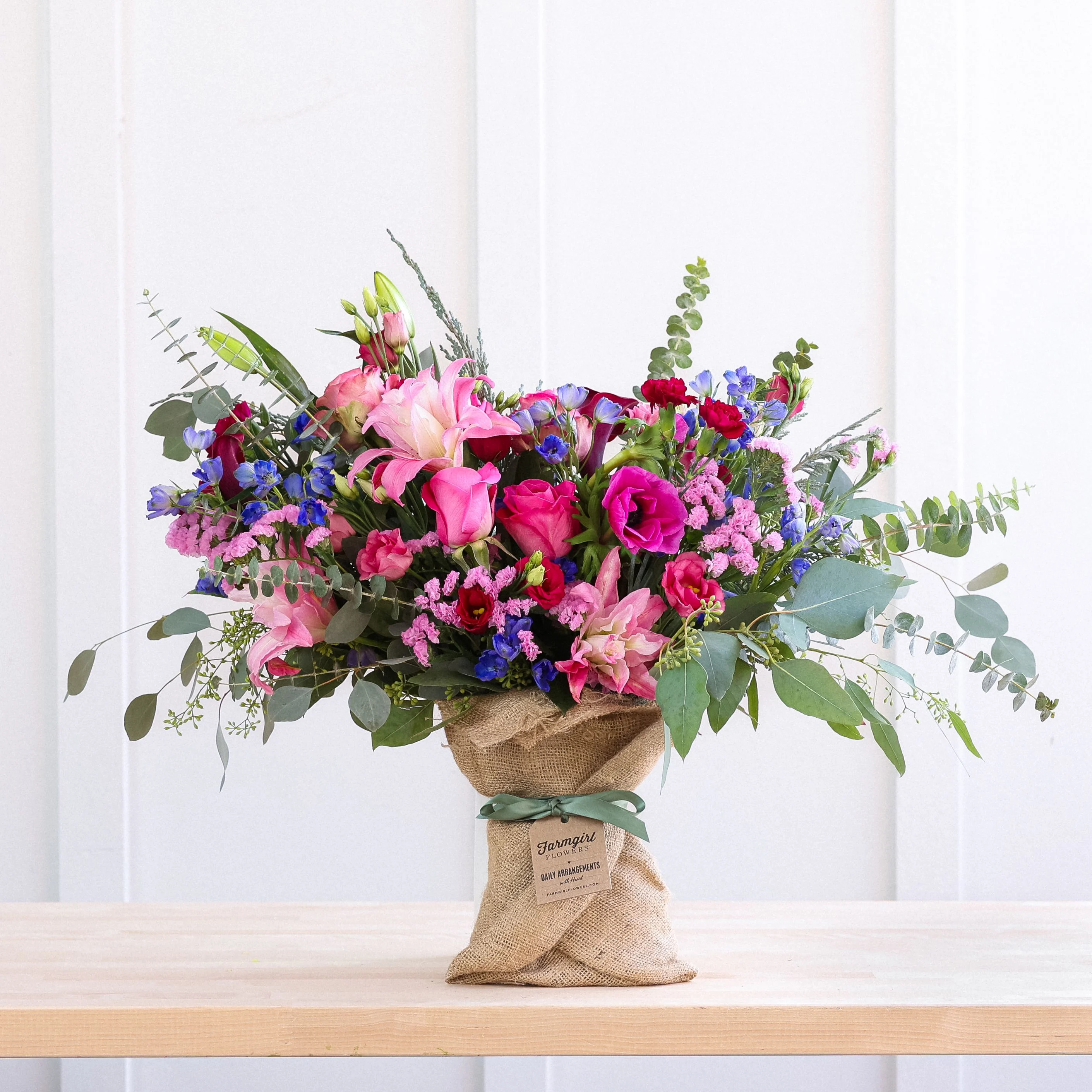 Just Right Burlap Wrapped Bouquet